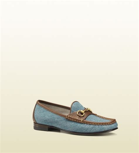 gucci denim slip on.